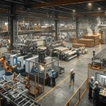 Procesos de fabricación en una fábrica moderna