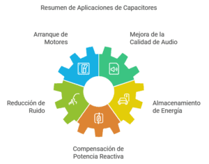 Usos comunes de los capacitores