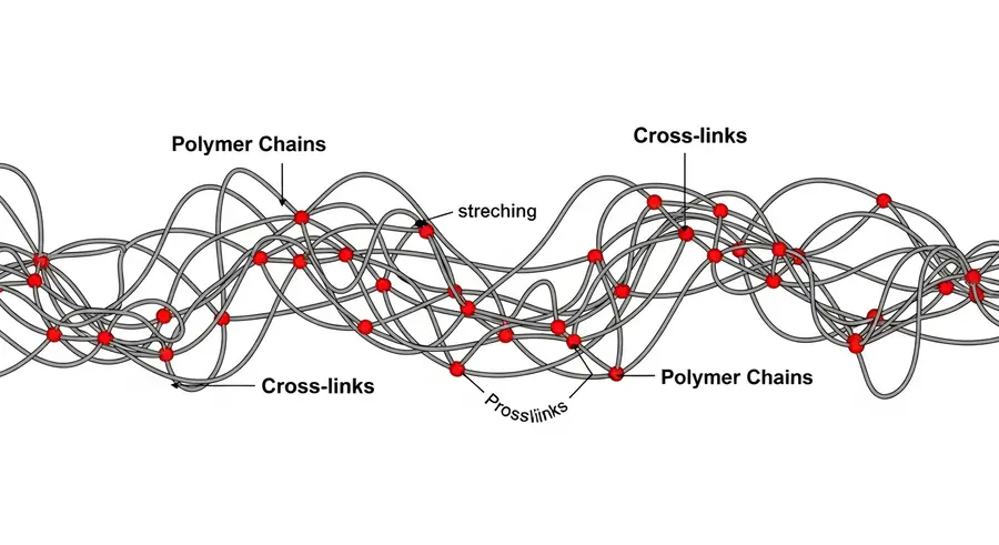 estructura molecular de un elastómero