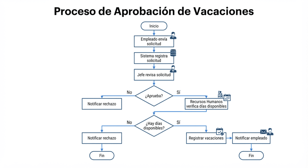 Proceso de aprobación de vacaciones