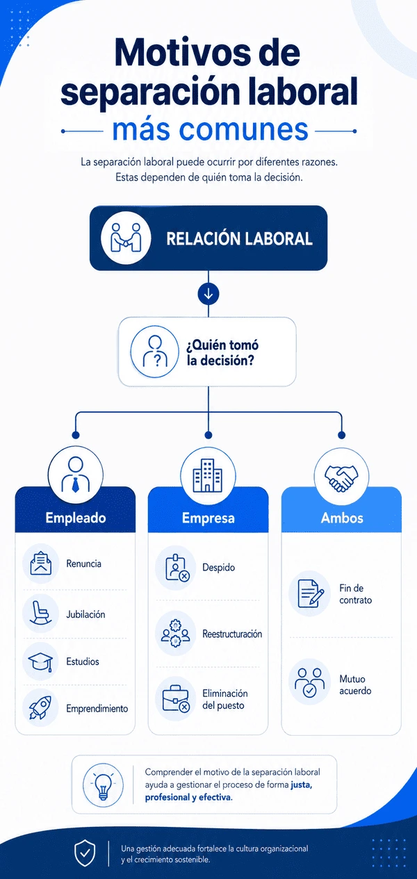 ¿Qué es un motivo de separación de un trabajo?