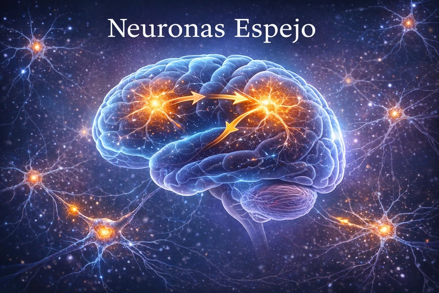 Infografía neuronas espejo: base científica de la empatía y conexión emocional